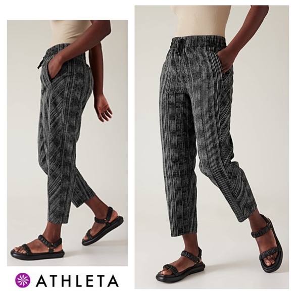 🔥NWTS-$110 ATHLETA Arrival Pants Relaxed Flattering Fit Slight Crop Pant size 4 - Picture 2 of 7
